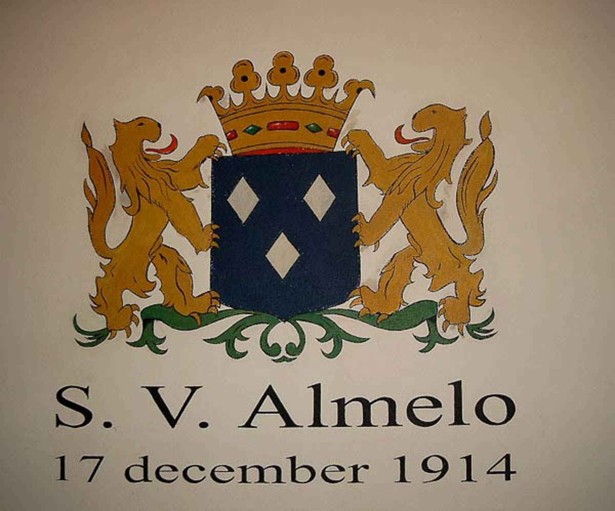 Voetbalclub S.V. Almelo logo in de kantine