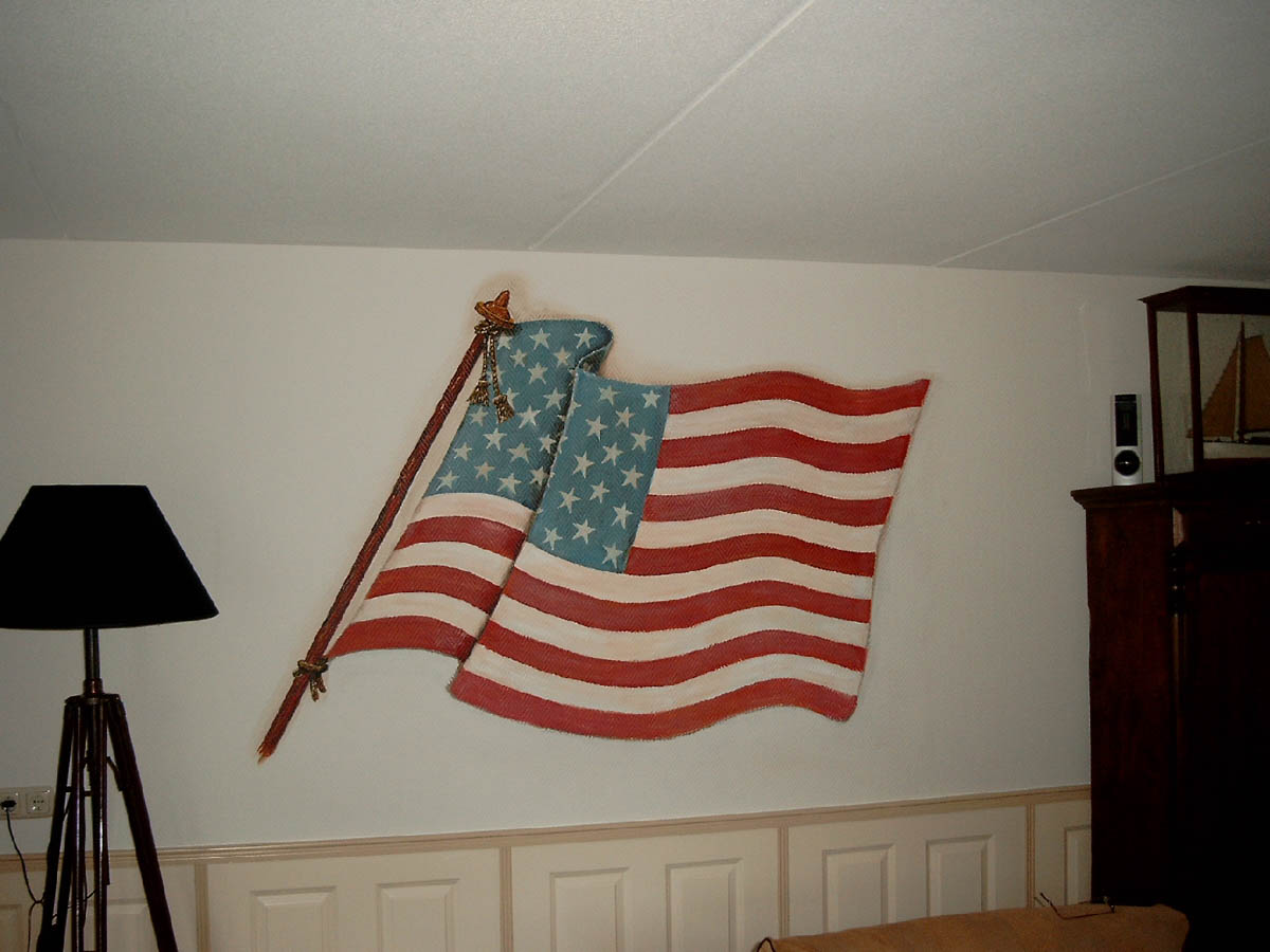stars and stripse. de Amerikaanse vlag  klant is idolaat van Amerika 